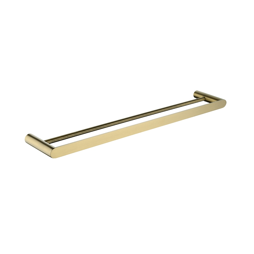 Esperia Brushed Yellow Gold Double Towel Rail 600mm