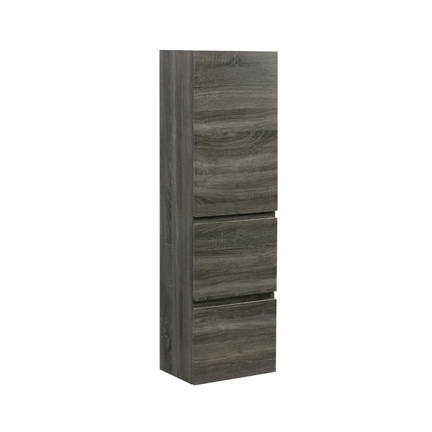 1350mm Dark Grey TT MDF 2 Drawers Single Door Tall Boy