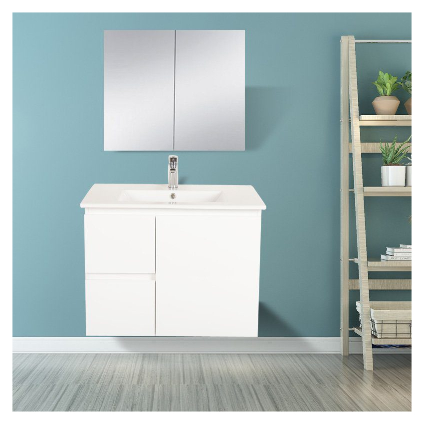 750*450*560mm Wall Hung Gloss White Vanity Left Drawer Cabinet Only