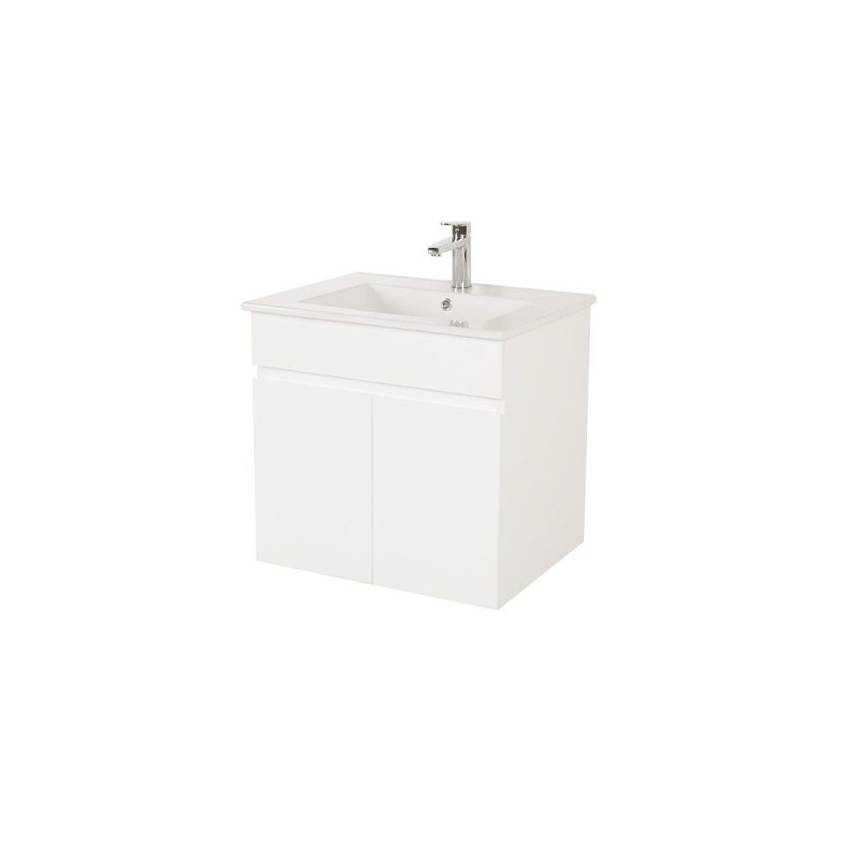 600*450*560mm Wall Hung Gloss White PVC Vanity Cabinet Only Two Doors