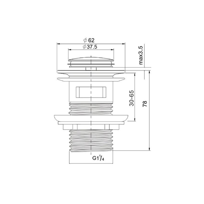 Basin Pop-up Waste 32mm Brushed Nickel