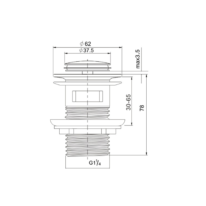 Basin Pop-up Waste 32mm Matt Black