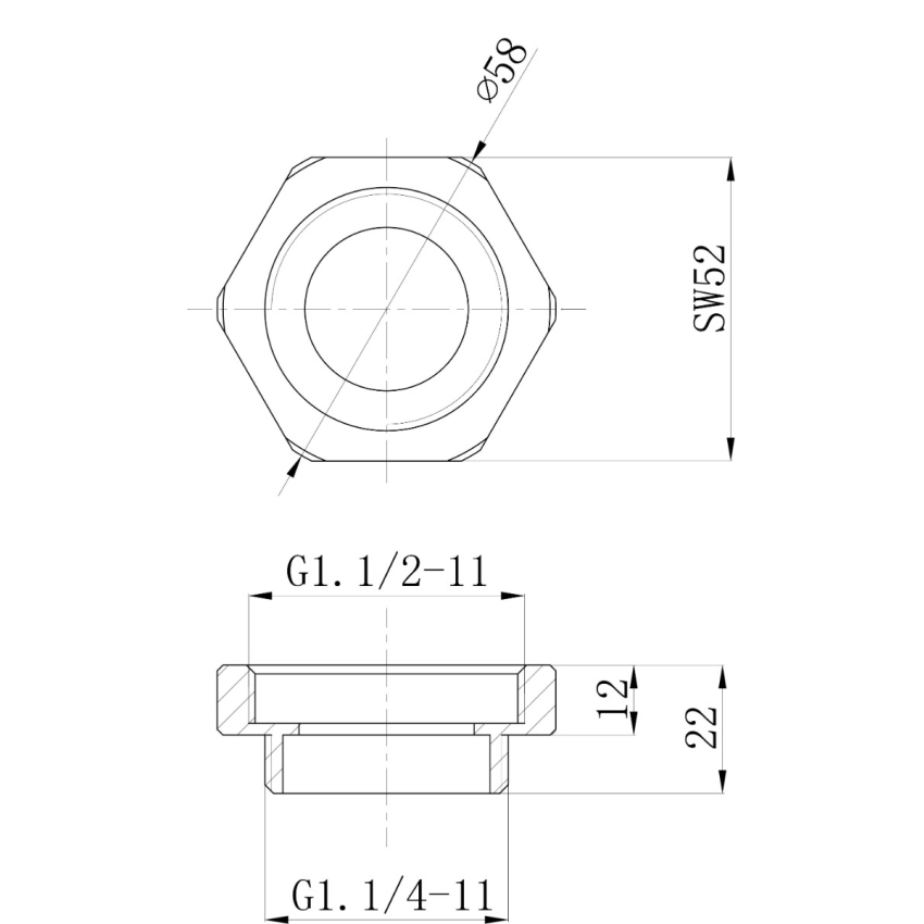 Bottle Trap Adaptor 32mm To 40mm Brushed Gold