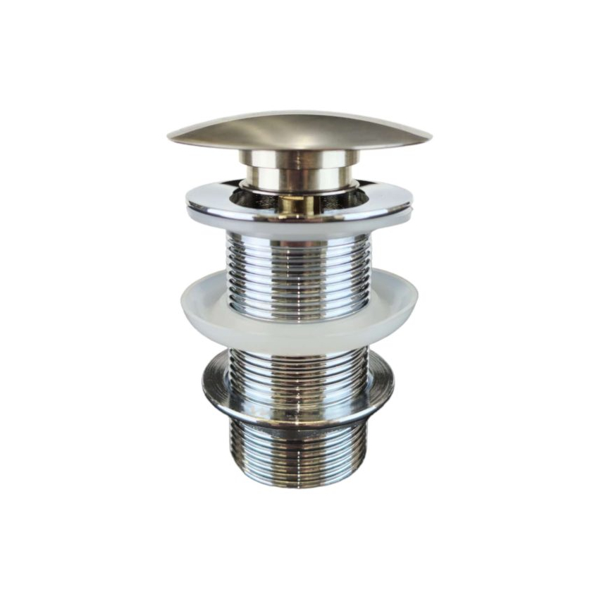 32/40mm Chrome Solid Brass Basin Pop Up Waste NO Overflow