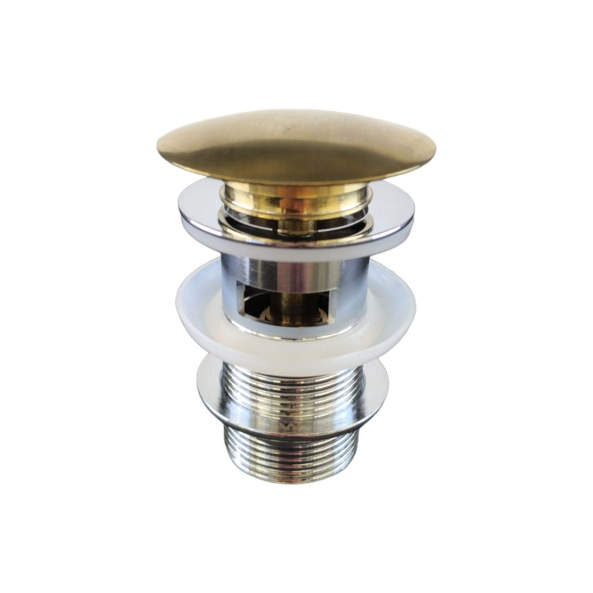 32/40mm Chrome Solid Brass Basin Pop Up Waste With Overflow