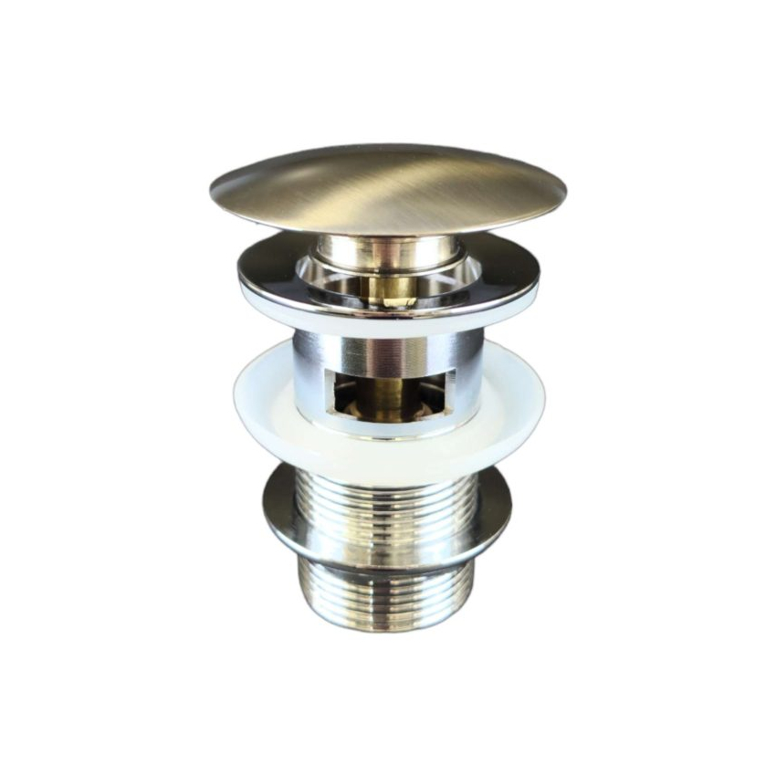 32/40mm Chrome Solid Brass Basin Pop Up Waste With Overflow