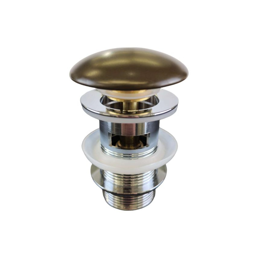 32/40mm Chrome Solid Brass Basin Pop Up Waste With Overflow