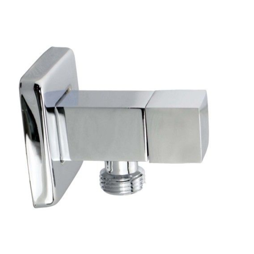 Laundry Square Chrome 1/4 Turn Washing Machine Stop Tap Pair