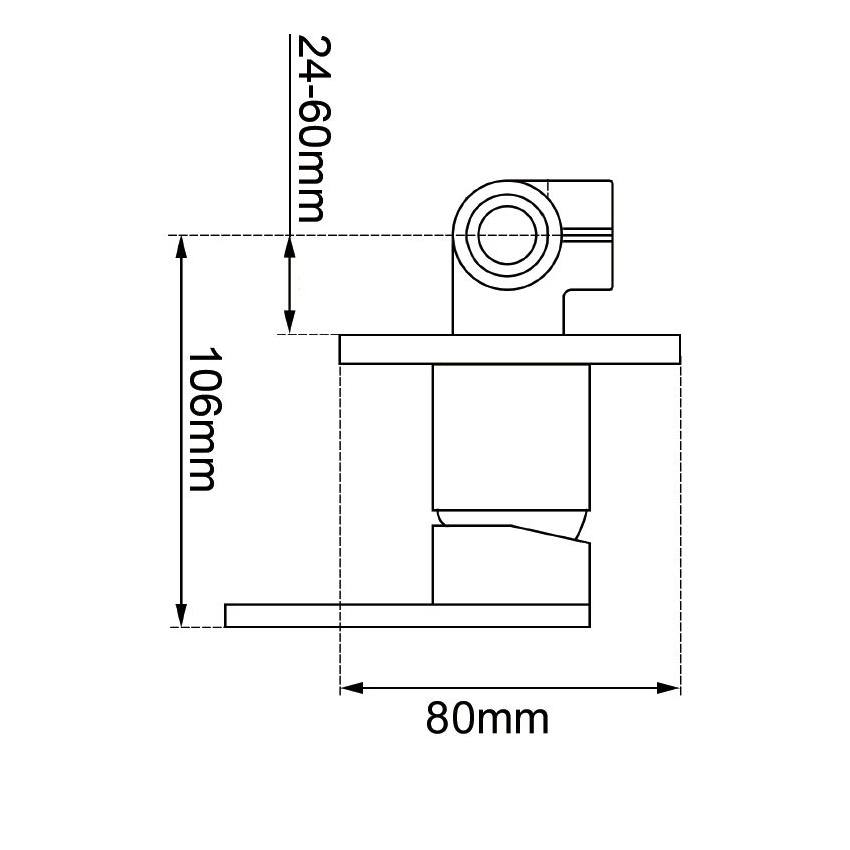 LUCID PIN Series Round Chrome Shower/Bath Wall Mixer(80mm Cover Plate)(color up)