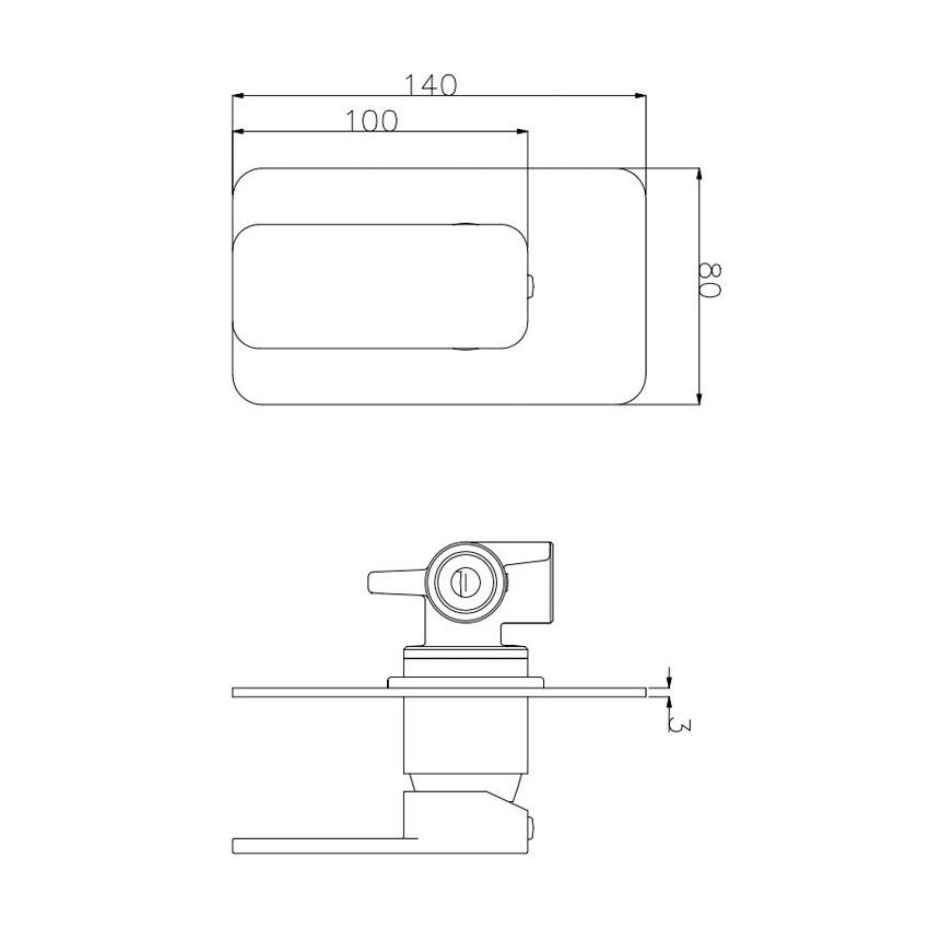 IVANO Series Solid Brass Chrome Shower/Bath Wall Mixer