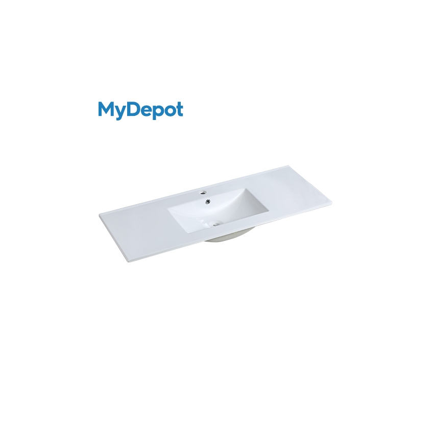 1200mm Gloss White Ceramic Vanity Top