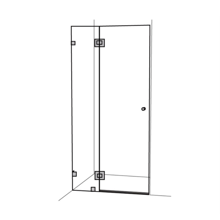 10mm Wall to Wall Frameless Shower Screens, 2 Panel, Pivot Door