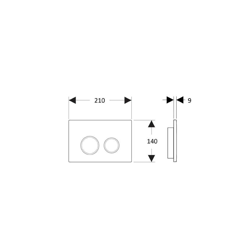 Round Black Button for G3005AA Matt Black