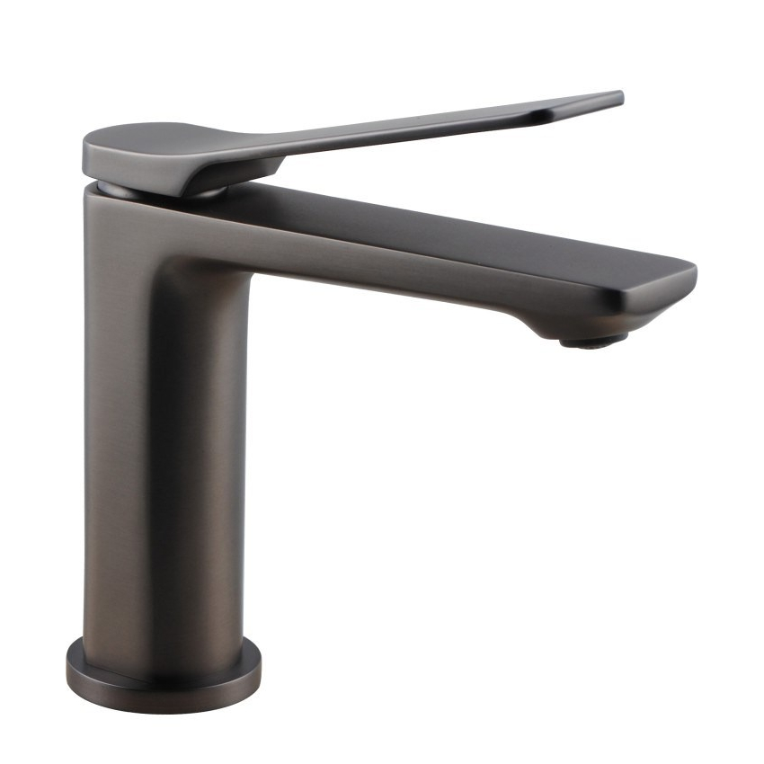 Rushy Gun Metal Grey Basin Mixer Bathroom Tapware