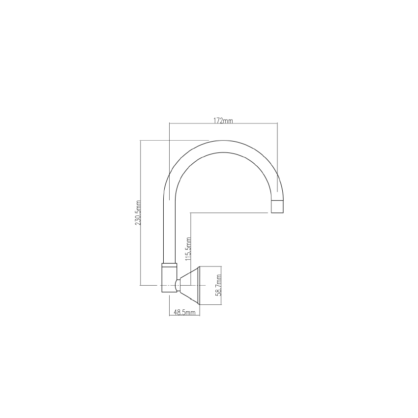 Wall Swivel Outlet Chrome