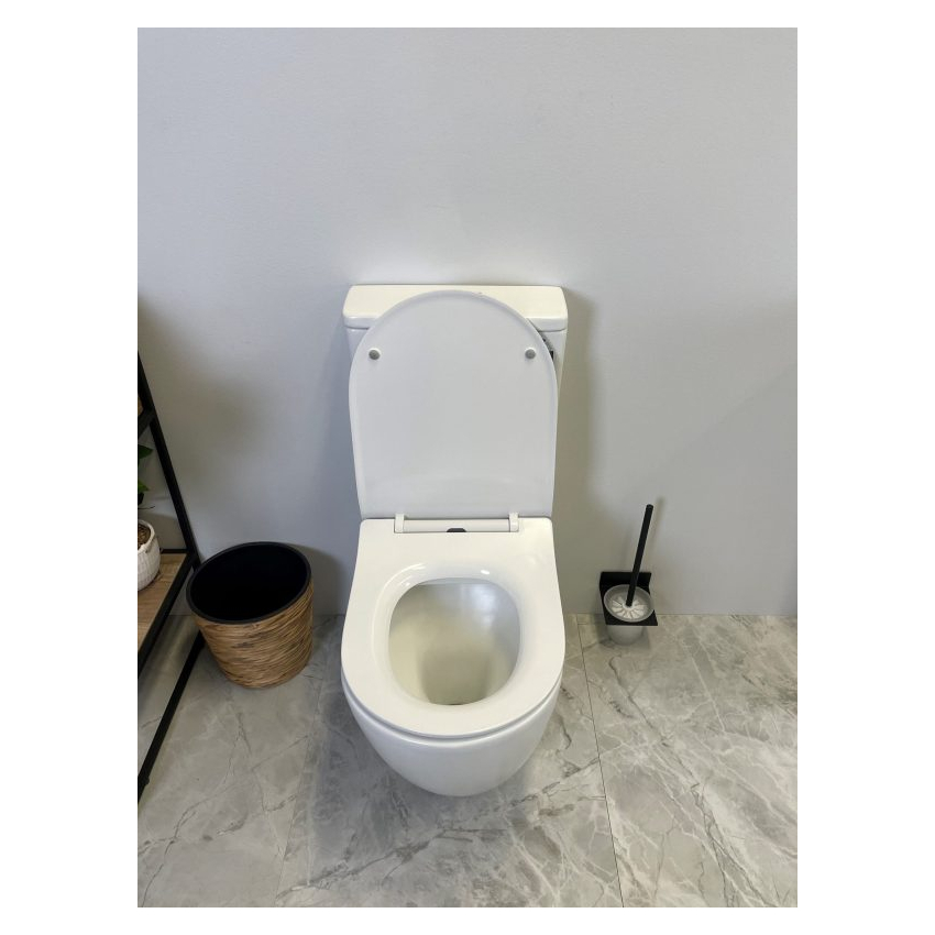 Hani Back To Wall Toilet Suite (Rimless) With Slim Uf Seat Cover And Universal Inlet Cistern T3