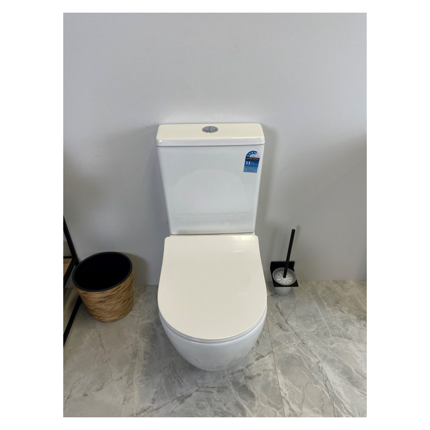 Hani Back To Wall Toilet Suite (Rimless) With Slim Uf Seat Cover And Universal Inlet Cistern T3