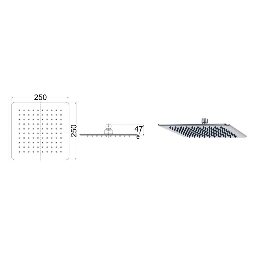 Seto 304 Stainless Steel Shower Rose Mirror Polish