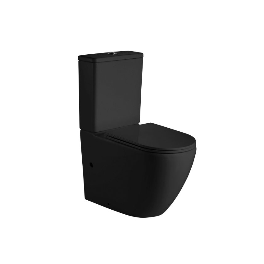 Norton Matte Black Back To Wall Toilet Suite  