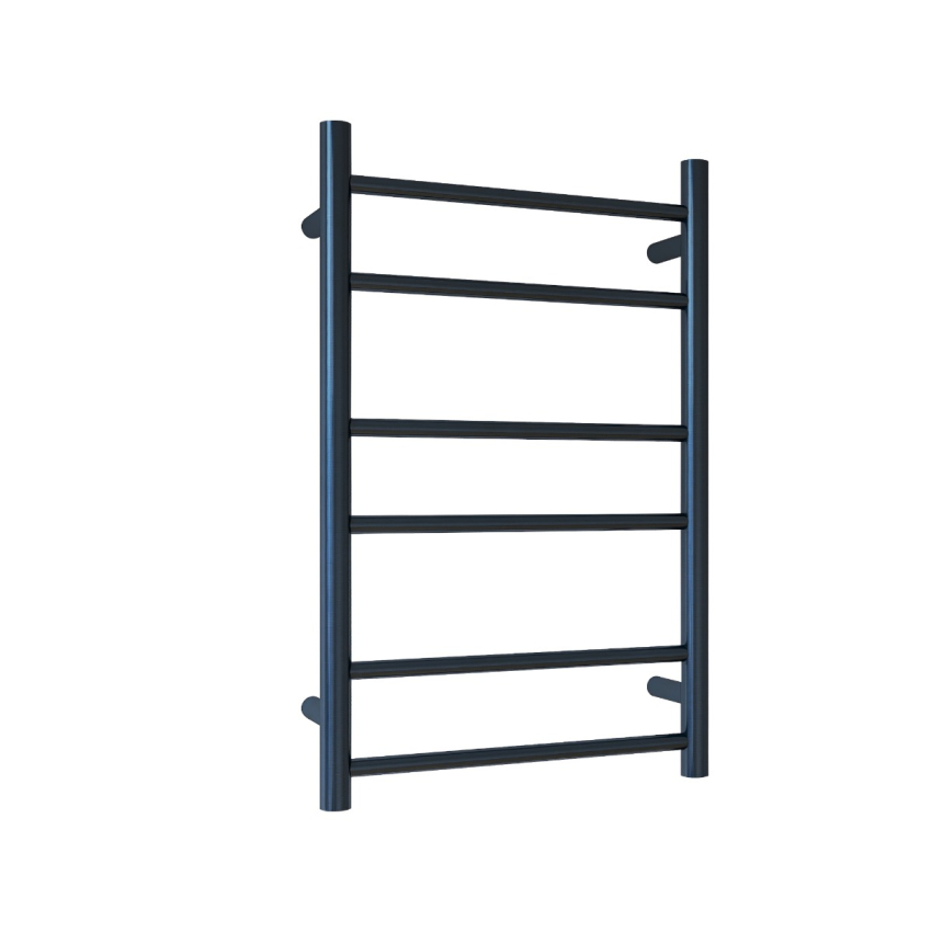 Heated Towel Rail Round  Matt Black