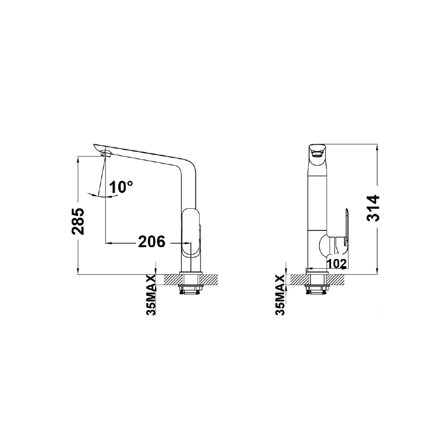 IKON-HYB11-101 rose gold handle 