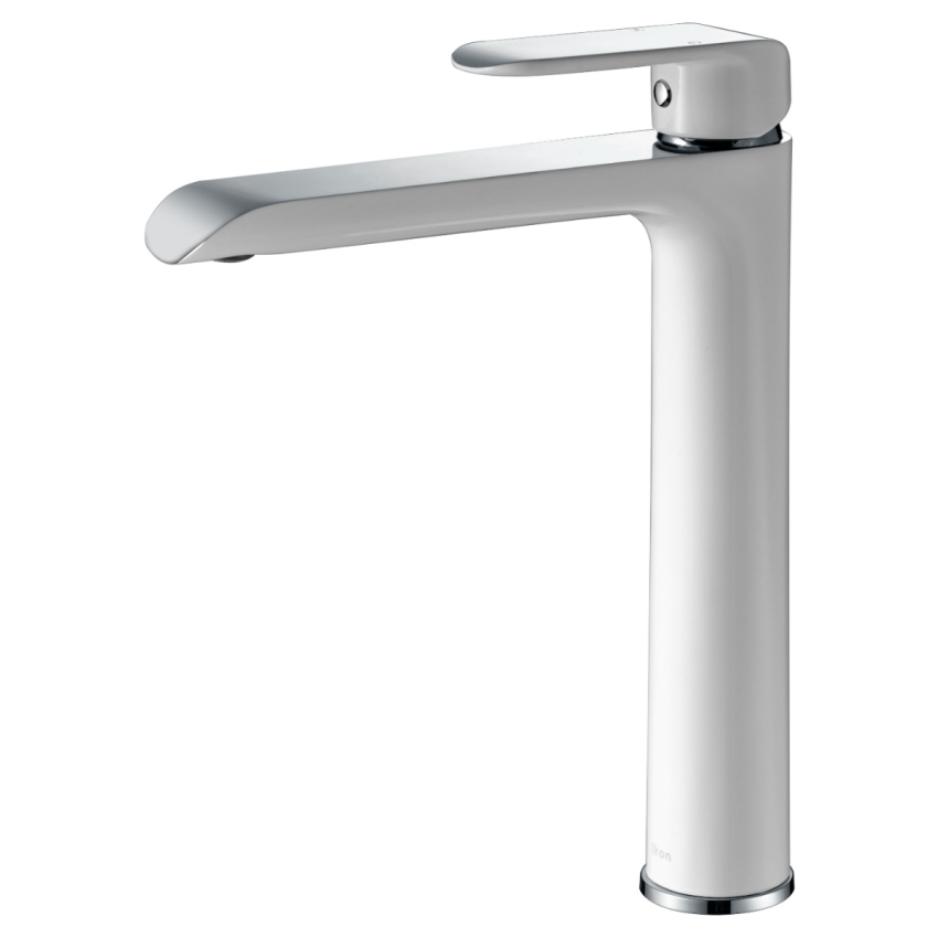 Kara High Rise Basin Mixer Chrome & White
