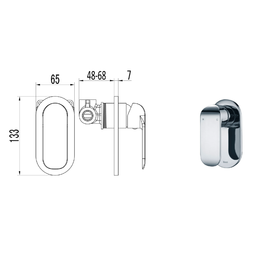 Kara Wall Mixer  Chrome