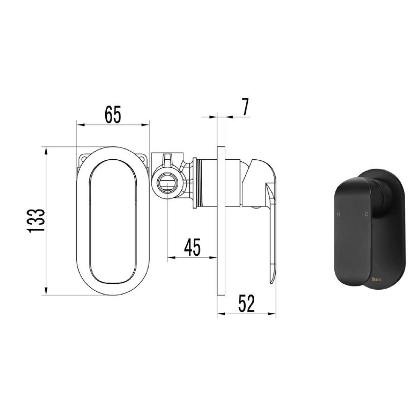 Kara Wall Mixer Matt Black