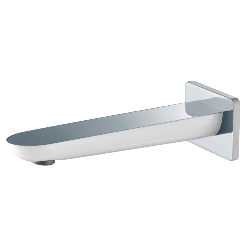 Kara Bath Spout Chrome & White