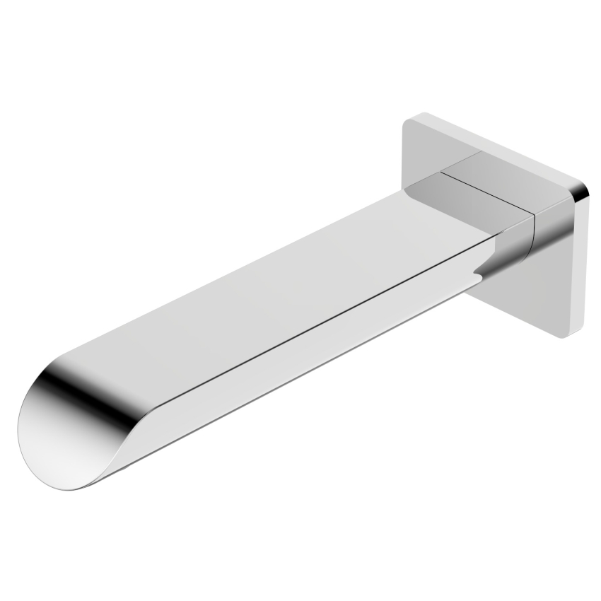 Kara Bath Spout Curved Tip Chrome