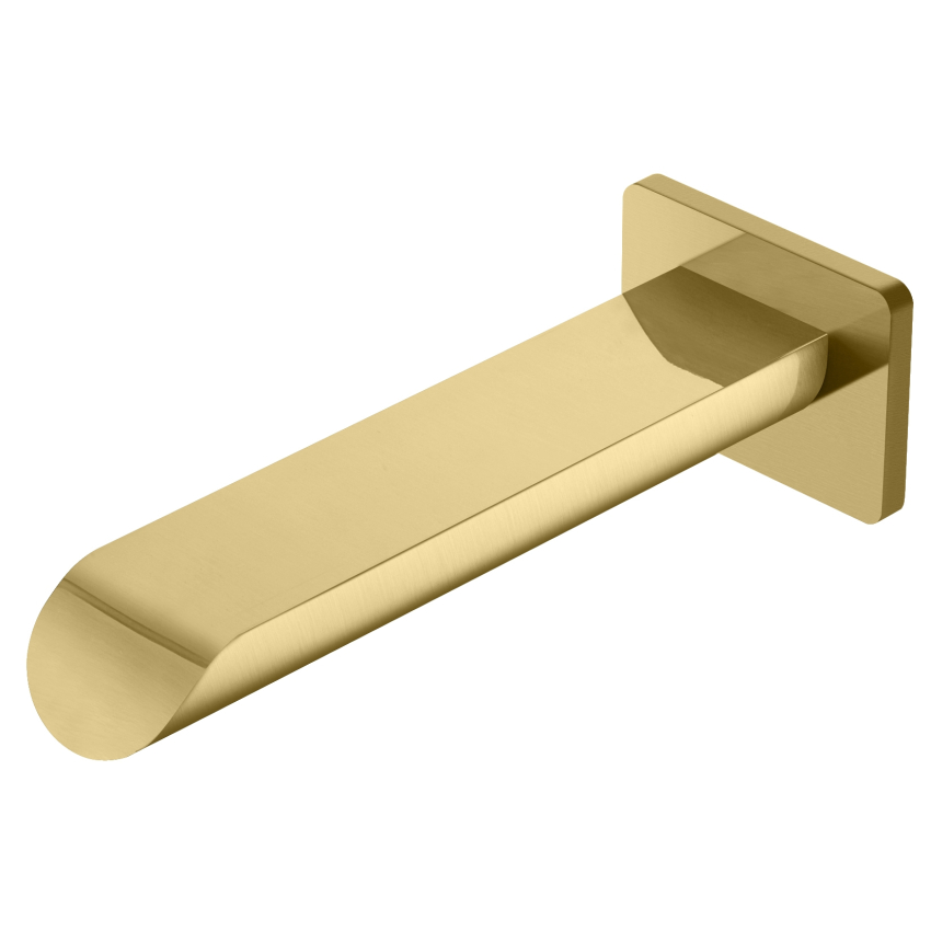 Kara Bath Spout Curved Tip Brushed Gold