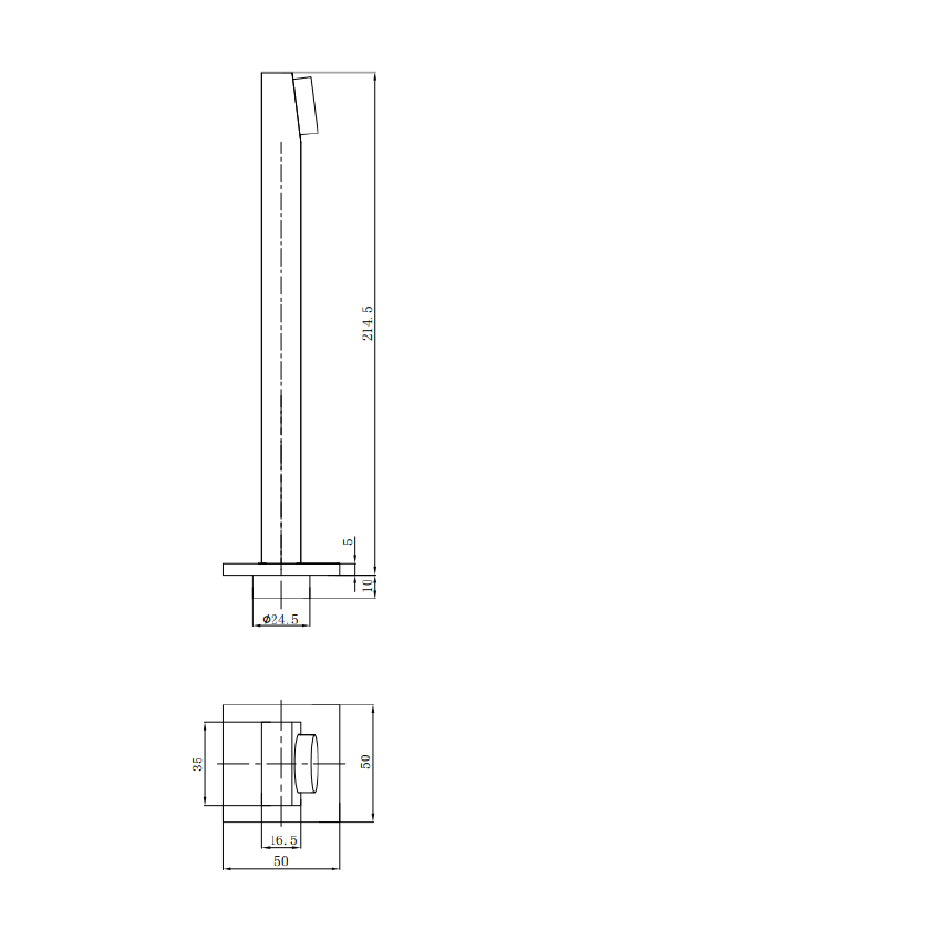 Flores Bath Spout Brushed Nickel