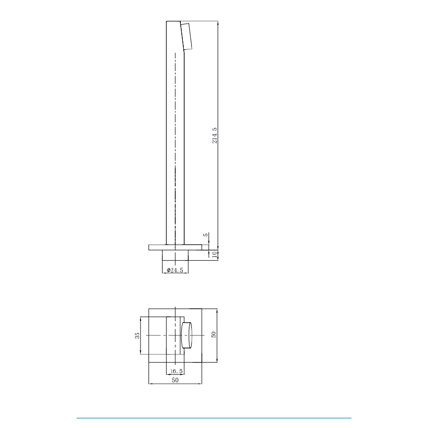 Flores Bath Spout Matt Black