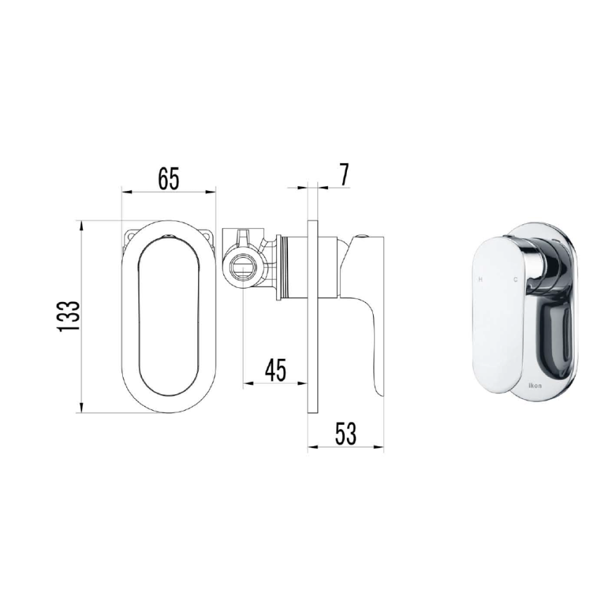 Banda Wall Mixer Chrome