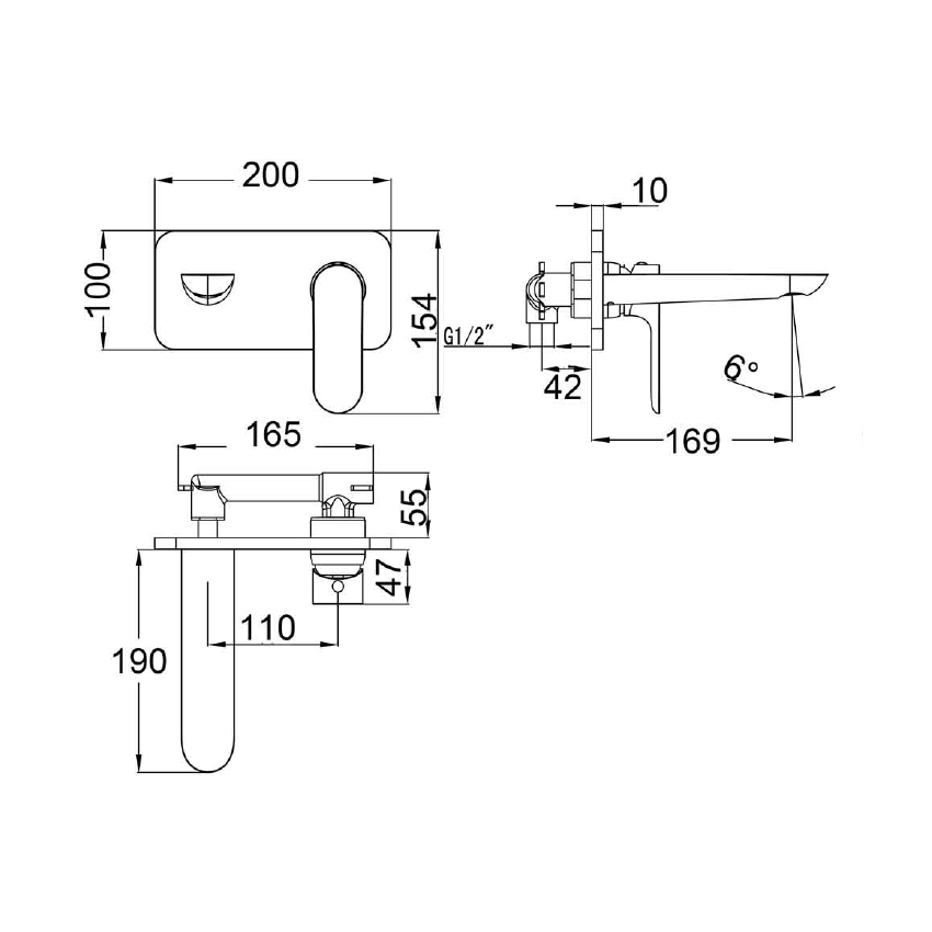 Banda Wall Basin Mixer Chrome