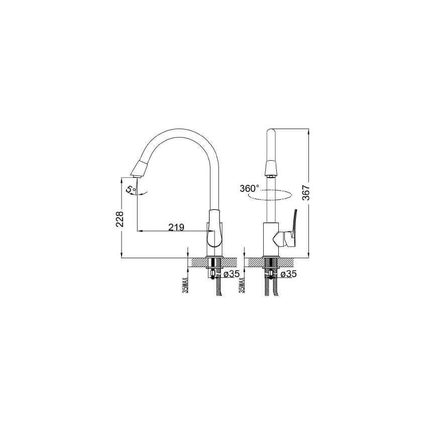 Sulu Sink Mixer Chrome