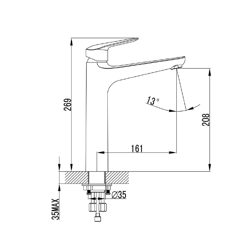 Sulu High Rise Basin Mixer Chrome