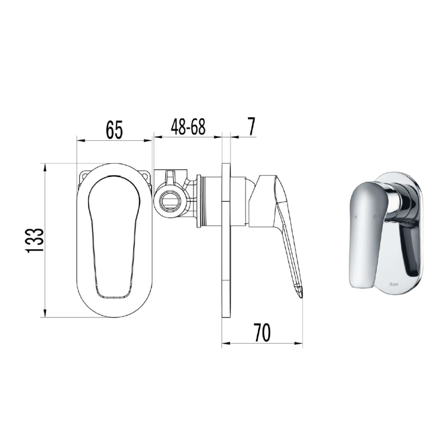 Sulu Wall Mixer  Chrome