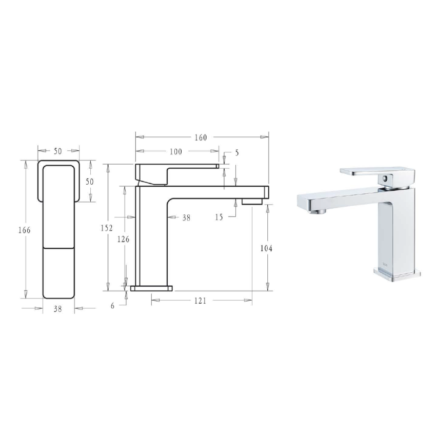 Ceram Basin Mixer Chrome