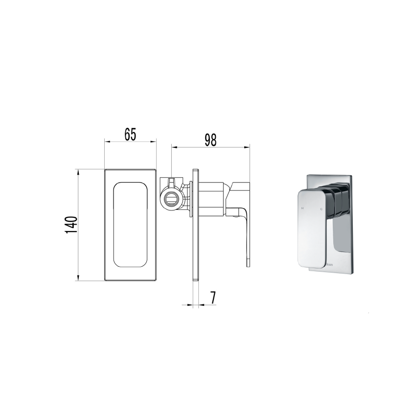 Seto Wall Mixer Chrome