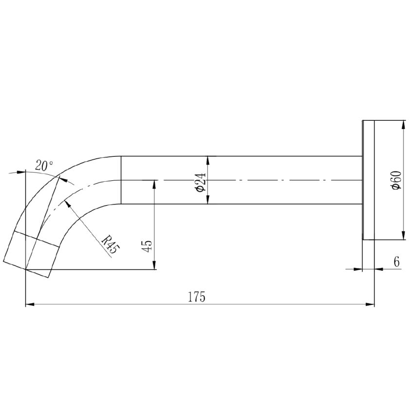 Soko Spout Gunmetal,60mm cover plate
