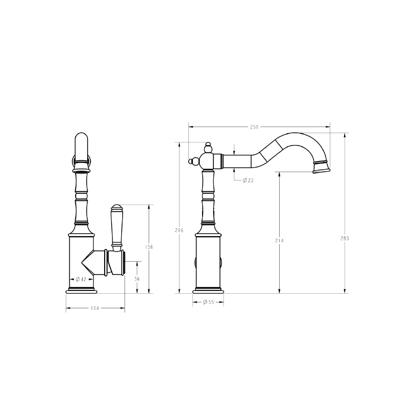 Clasico Sink Mixer Chrome