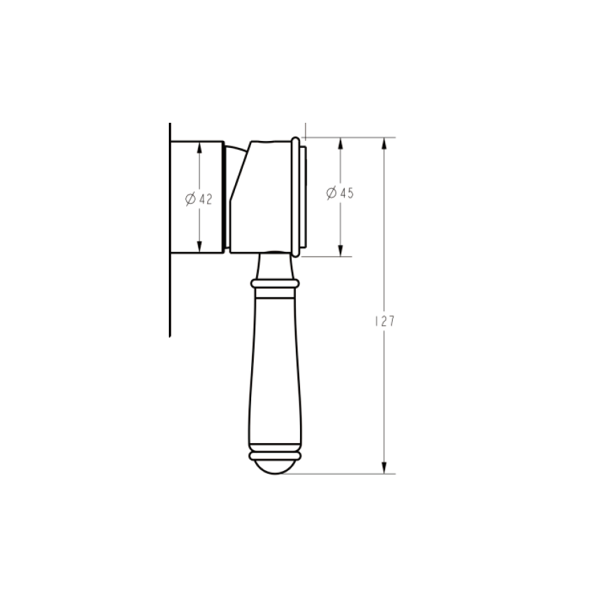 Clasico Ceramic Handle in Brushed Gold
