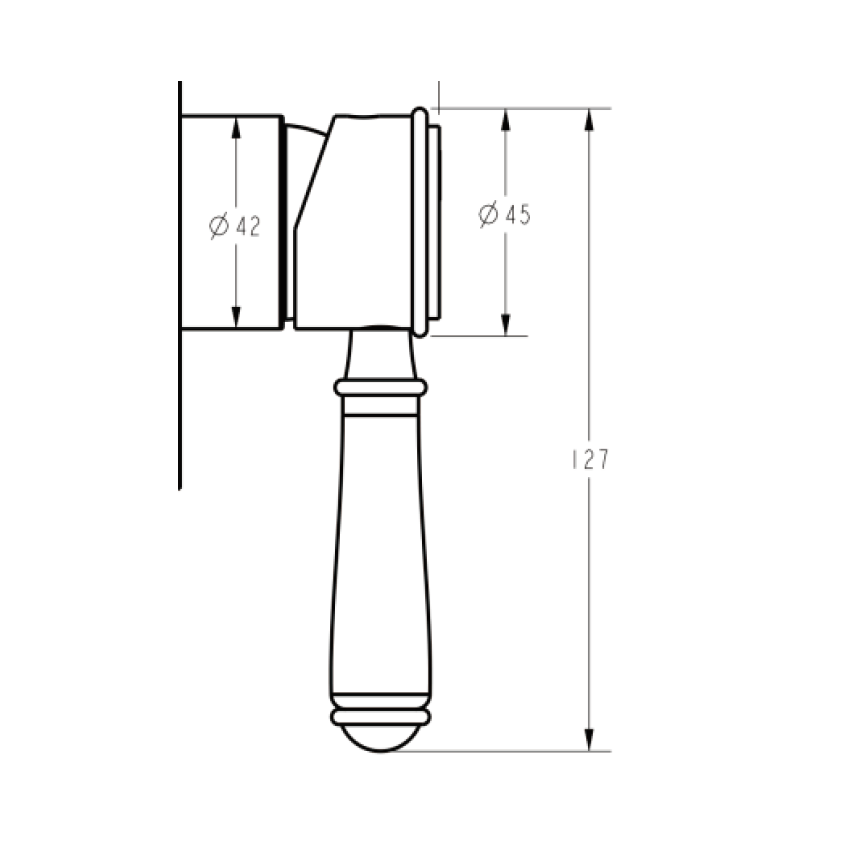 Clasico Ceramic Handle in Brushed Nickel