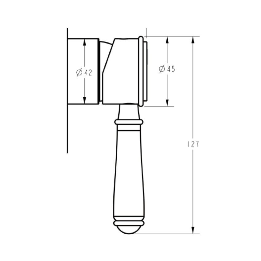 Clasico Ceramic Handle Chrome