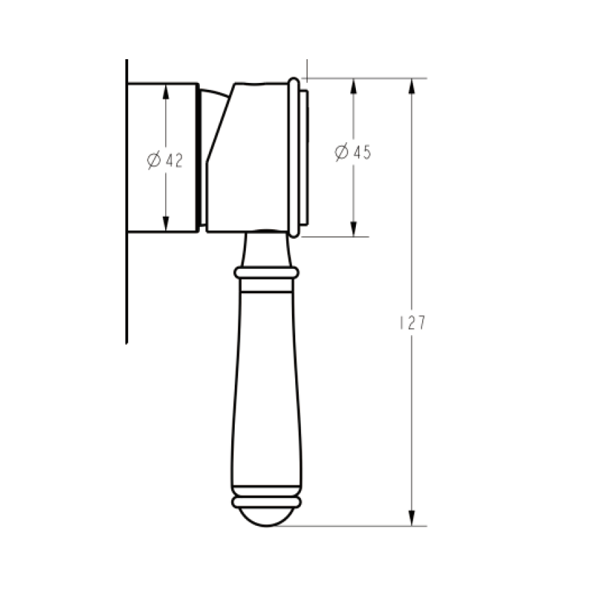 Clasico Ceramic Handle in Matt Black