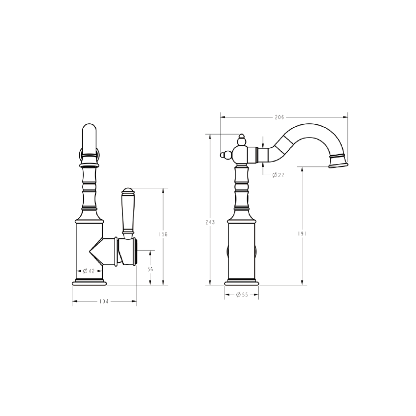Clasico Basin Mixer Chrome