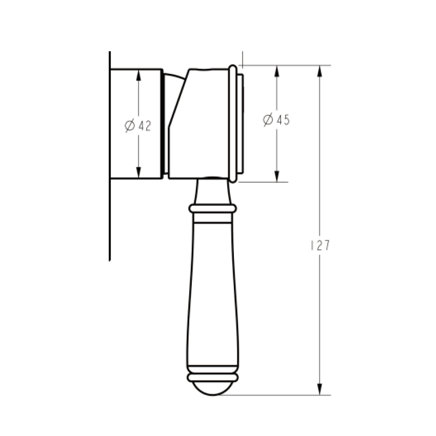 Clasico Ceramic Handle for Wall Mixer Chrome