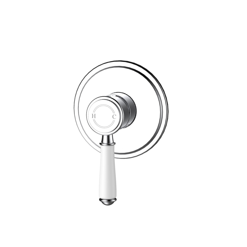 Clasico Wall Mixer Trim Kits Ceramic handle Chrome