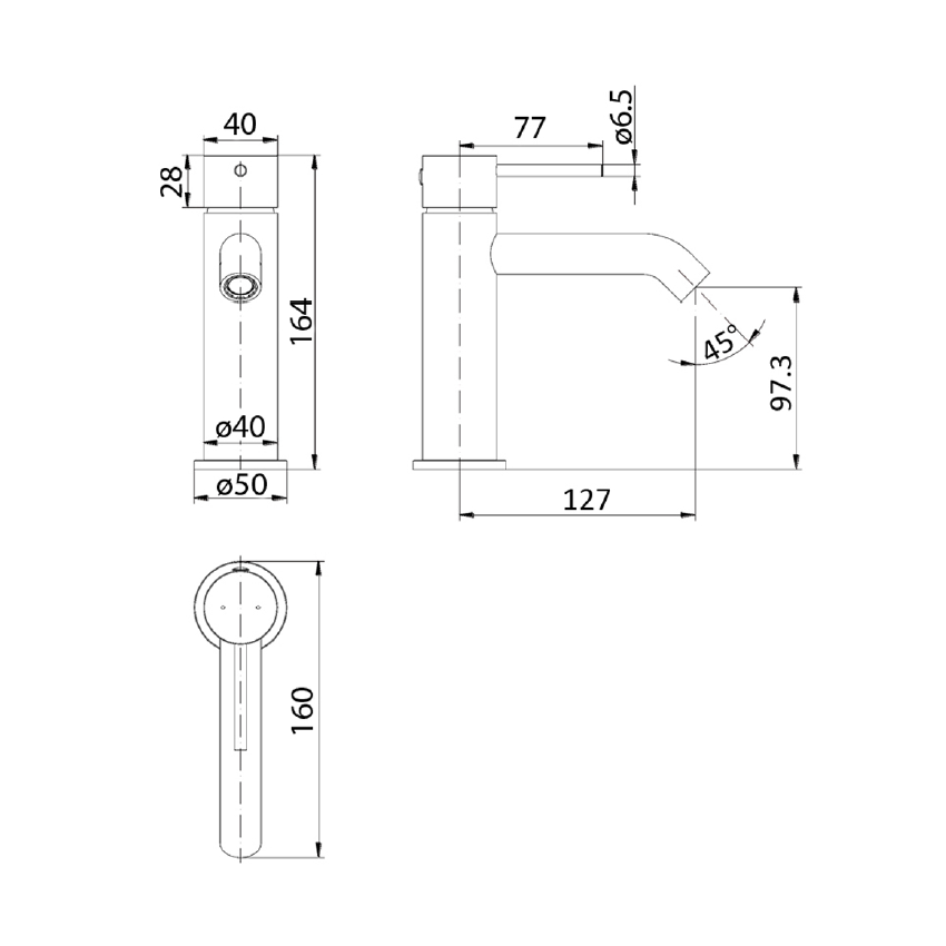 Hali Basin mixer Brushed Gold